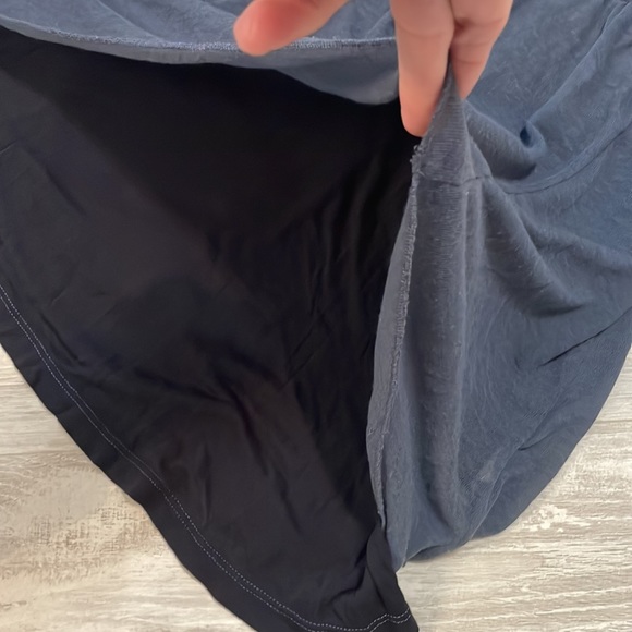 Free People Navy Blue Crochet Layered Sleeveless Mini Dress XS - Picture 3 of 7